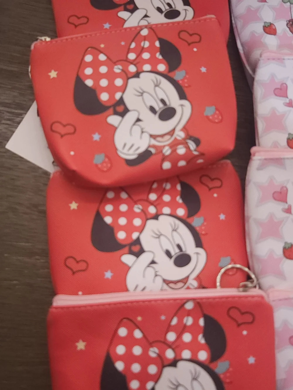 Set Of 12 Kids Cute Character Coin Pouch - Pink/Red